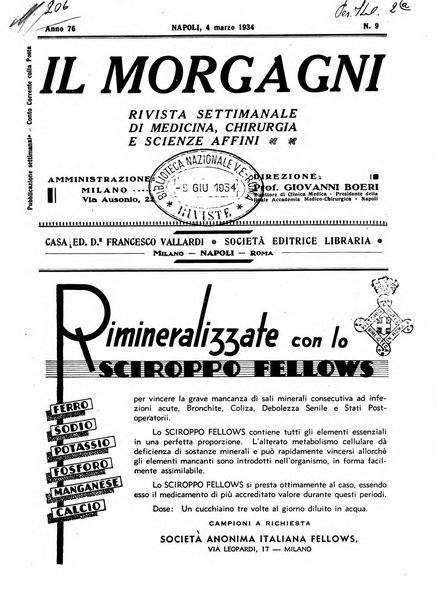 Il morgagni rivista settimanale