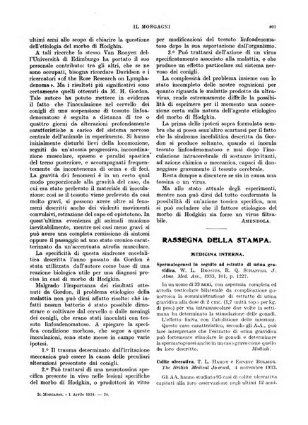 Il morgagni rivista settimanale