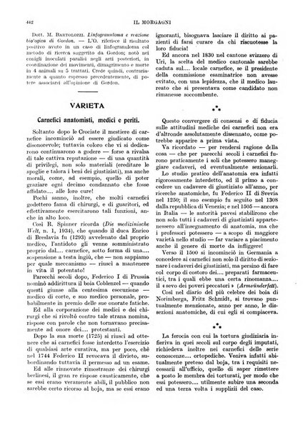 Il morgagni rivista settimanale