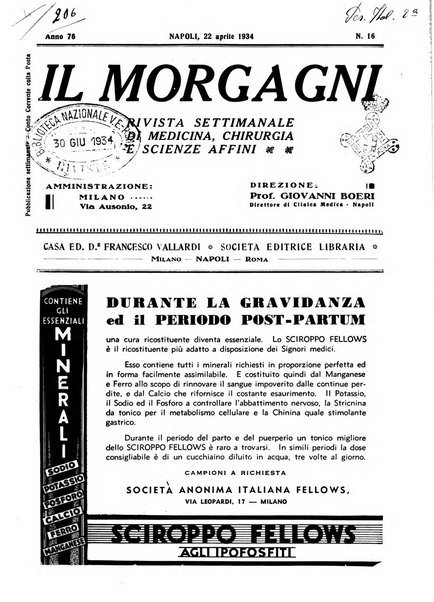 Il morgagni rivista settimanale