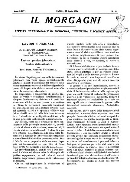 Il morgagni rivista settimanale