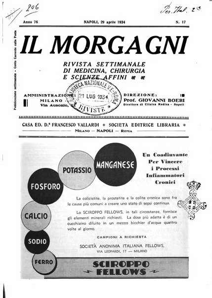 Il morgagni rivista settimanale