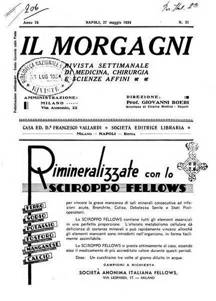 Il morgagni rivista settimanale