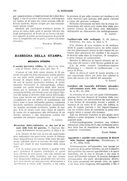 Il morgagni rivista settimanale