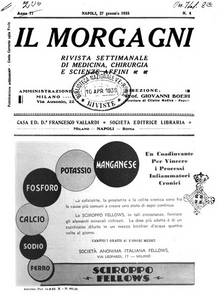 Il morgagni rivista settimanale