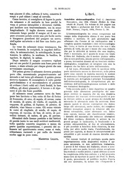 Il morgagni rivista settimanale