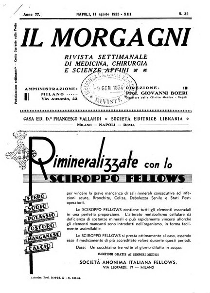 Il morgagni rivista settimanale