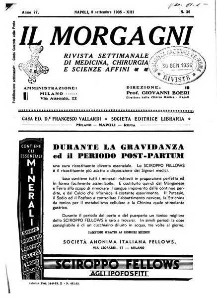 Il morgagni rivista settimanale