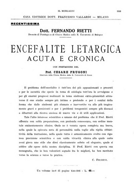 Il morgagni rivista settimanale