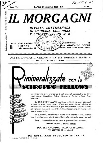 Il morgagni rivista settimanale