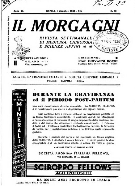 Il morgagni rivista settimanale