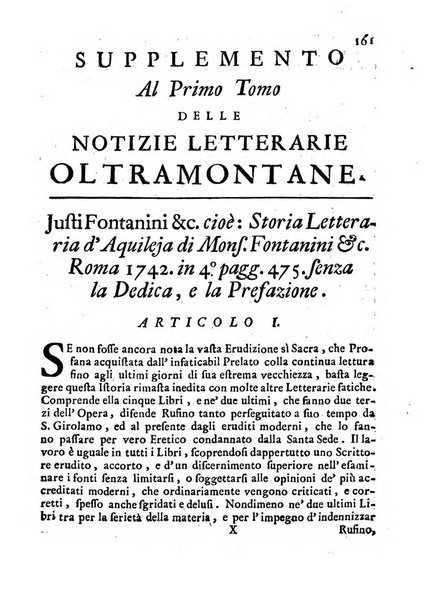 Giornale de'letterati per l'anno ... pubblicato col titolo di Novelle letterarie oltramontane