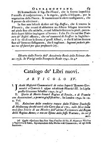 Giornale de'letterati per l'anno ... pubblicato col titolo di Novelle letterarie oltramontane