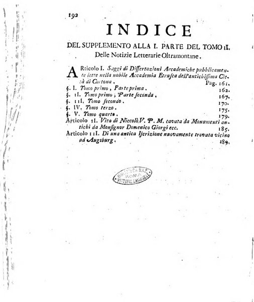 Giornale de'letterati per l'anno ... pubblicato col titolo di Novelle letterarie oltramontane