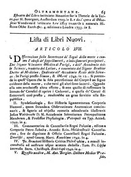 Giornale de'letterati per l'anno ... pubblicato col titolo di Novelle letterarie oltramontane