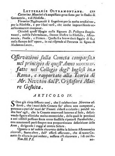 Giornale de'letterati per l'anno ... pubblicato col titolo di Novelle letterarie oltramontane