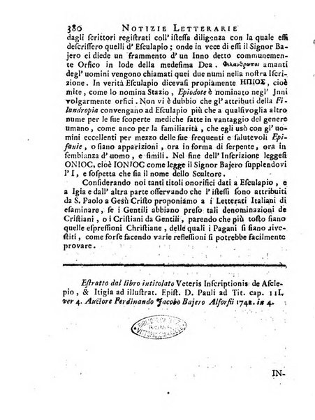 Giornale de'letterati per l'anno ... pubblicato col titolo di Novelle letterarie oltramontane