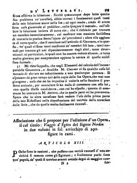 Giornale de'letterati per l'anno ... pubblicato col titolo di Novelle letterarie oltramontane