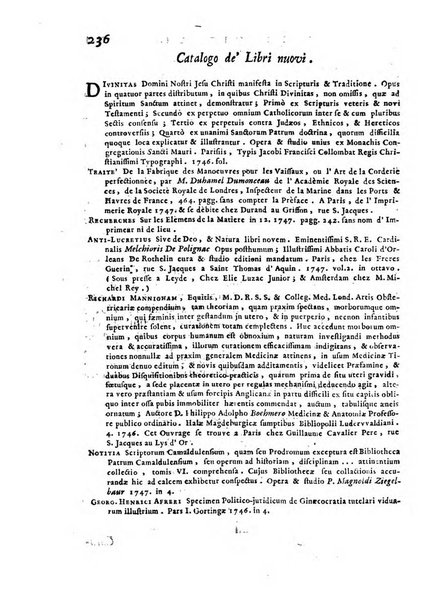 Giornale de'letterati per l'anno ... pubblicato col titolo di Novelle letterarie oltramontane