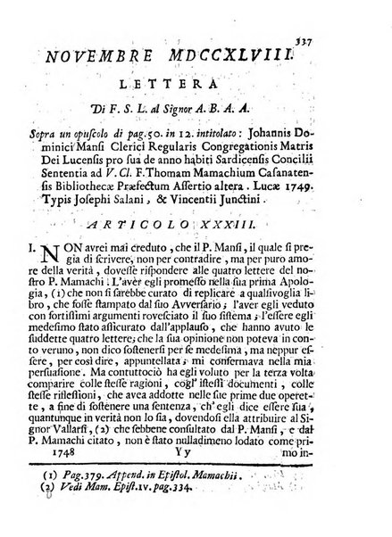 Giornale de'letterati per l'anno ... pubblicato col titolo di Novelle letterarie oltramontane