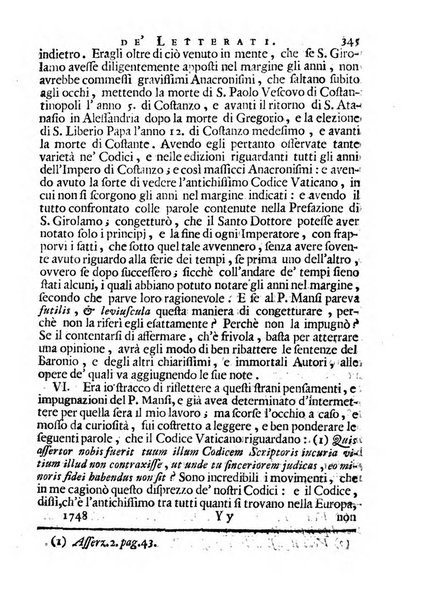 Giornale de'letterati per l'anno ... pubblicato col titolo di Novelle letterarie oltramontane