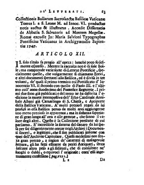 Giornale de'letterati per l'anno ... pubblicato col titolo di Novelle letterarie oltramontane