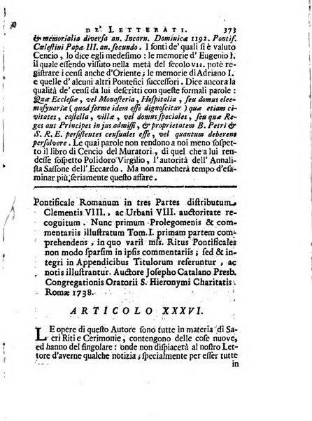 Giornale de'letterati per l'anno ... pubblicato col titolo di Novelle letterarie oltramontane