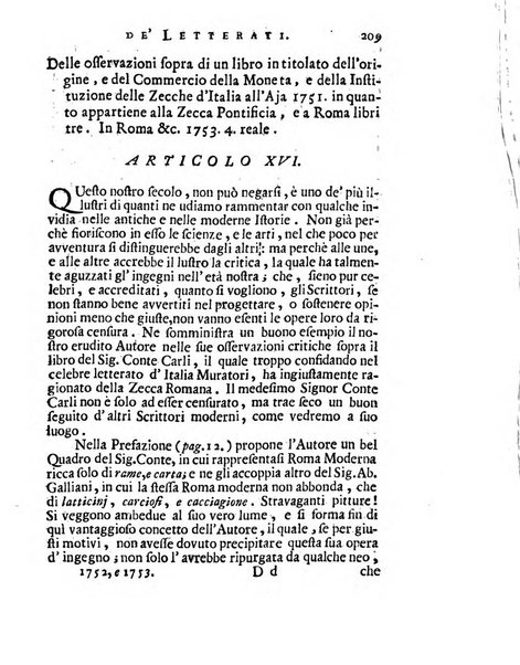 Giornale de'letterati per l'anno ... pubblicato col titolo di Novelle letterarie oltramontane