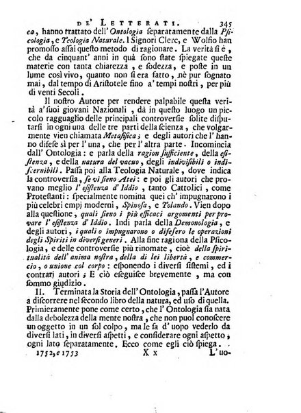 Giornale de'letterati per l'anno ... pubblicato col titolo di Novelle letterarie oltramontane