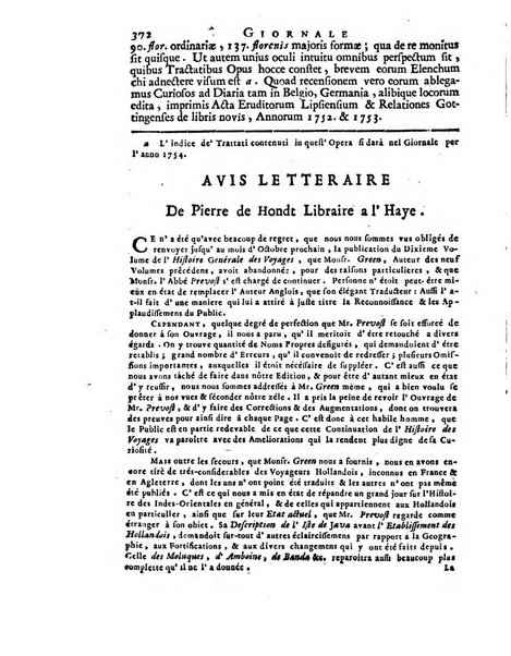 Giornale de'letterati per l'anno ... pubblicato col titolo di Novelle letterarie oltramontane