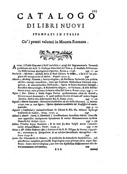 Giornale de'letterati per l'anno ... pubblicato col titolo di Novelle letterarie oltramontane