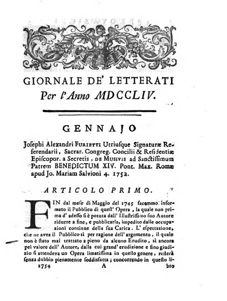 Giornale de'letterati per l'anno ... pubblicato col titolo di Novelle letterarie oltramontane