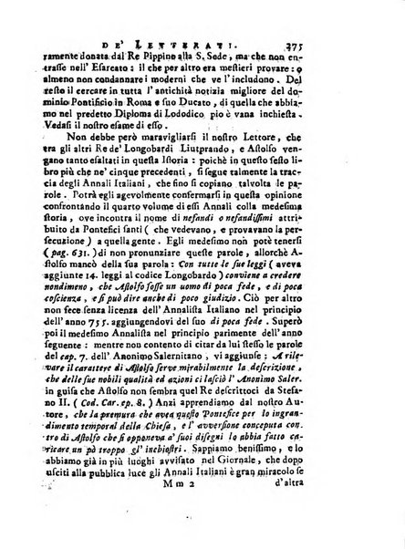 Giornale de'letterati per l'anno ... pubblicato col titolo di Novelle letterarie oltramontane