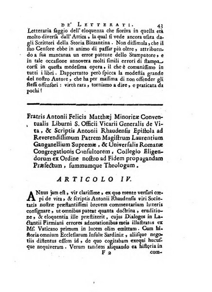 Giornale de'letterati per l'anno ... pubblicato col titolo di Novelle letterarie oltramontane