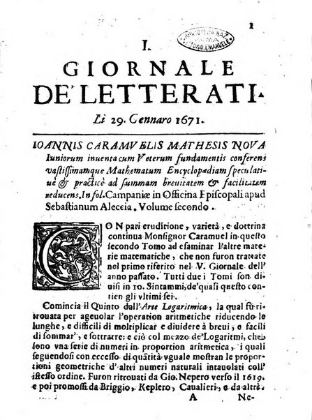 Il giornale de letterati