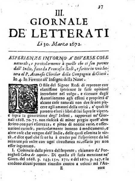 Il giornale de letterati