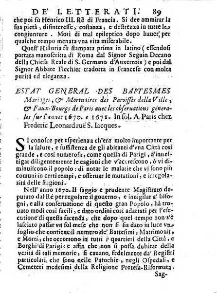 Il giornale de letterati