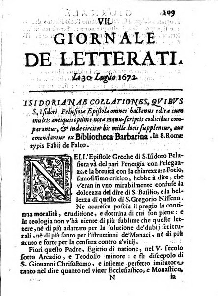 Il giornale de letterati