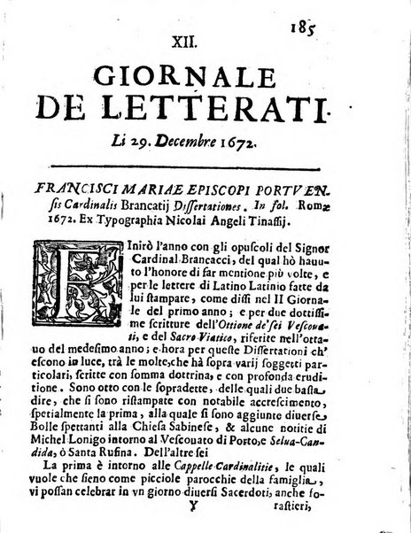 Il giornale de letterati