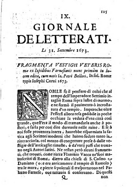 Il giornale de letterati