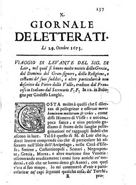 Il giornale de letterati