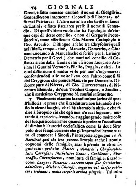 Il giornale de letterati