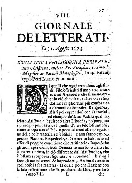 Il giornale de letterati