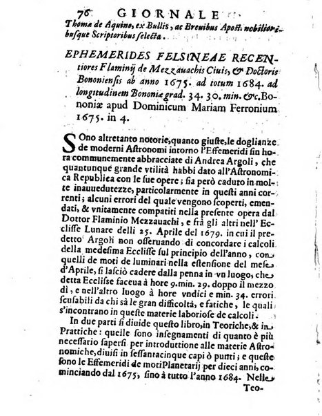 Il giornale de letterati