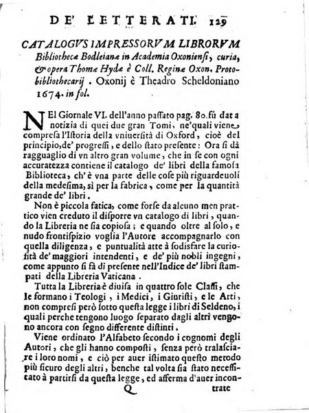 Il giornale de letterati