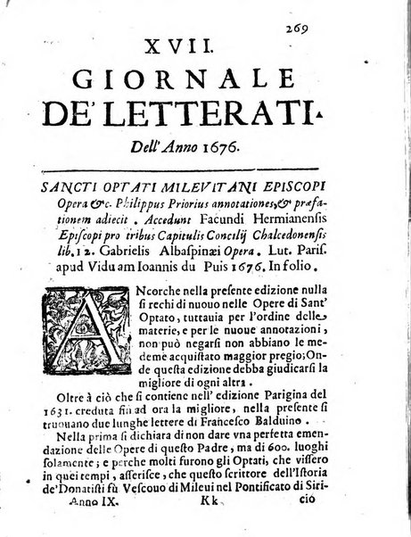 Il giornale de letterati