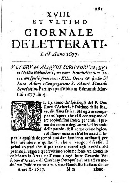 Il giornale de letterati