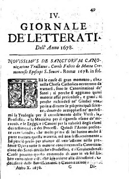 Il giornale de letterati