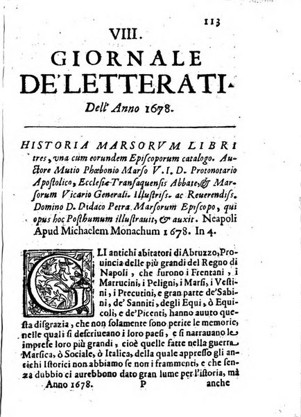 Il giornale de letterati