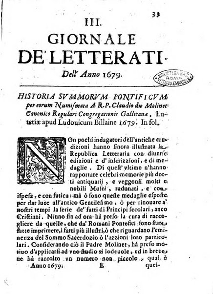 Il giornale de letterati